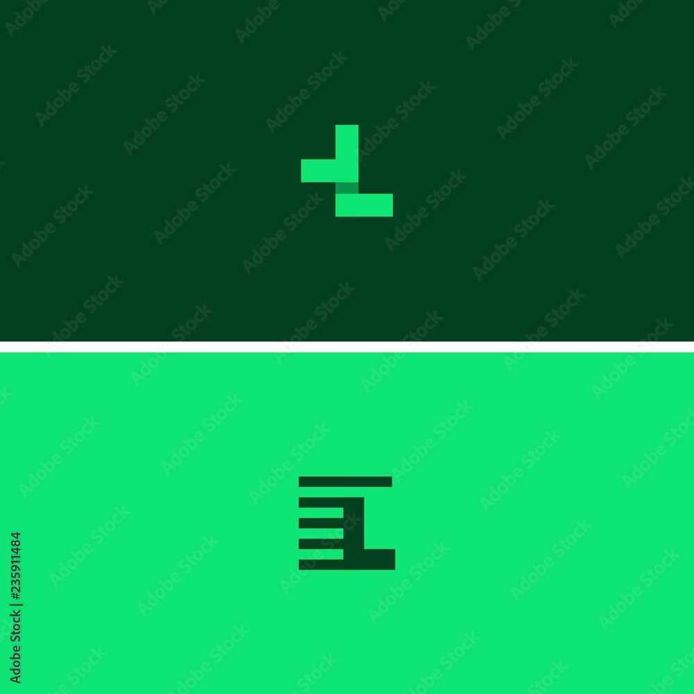 Obraz premium Letter L minimalist Set Idea Monogram Icon Logo Design Template Element Vector
