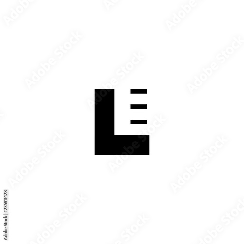 Letter L File Document Creative Abstract Monogram Icon Logo Design Template Element Vector © ade