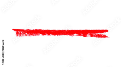 Unordentliche handgemalte rote Kreidelinie