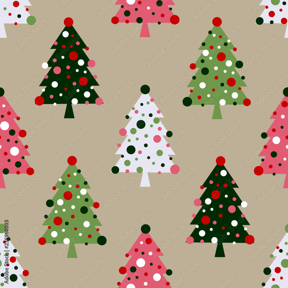 Background with Decorated Christmas Trees, raster version Background with Decorated Christmas Trees, raster version