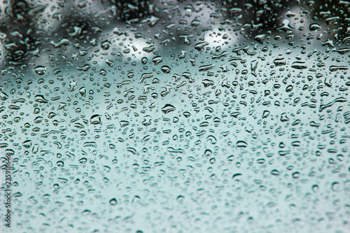 Drops on glass after a rain