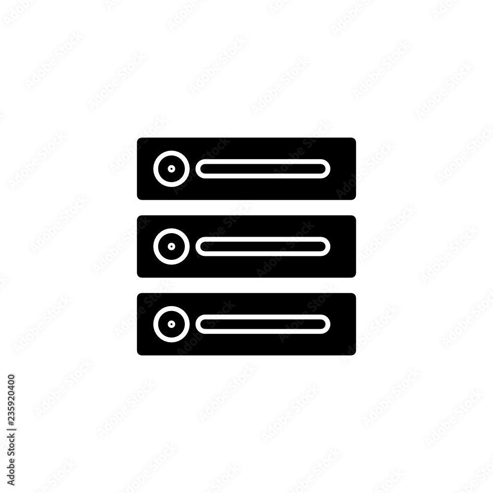 database icon vector glyph style database icon vector glyph style