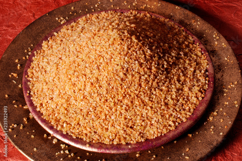 BOWL OF BULGAR WHEAT photo