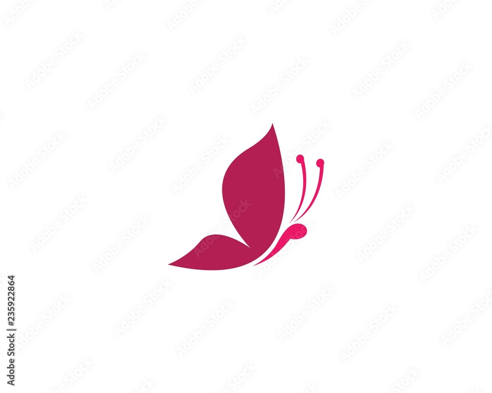 Obraz premium Butterfly logo template vector icon