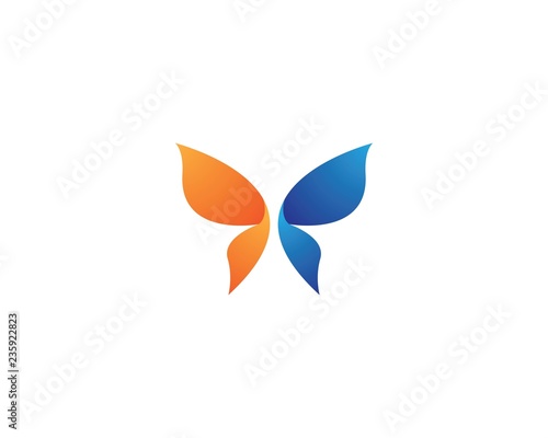 Canvas Print Butterfly logo template vector icon