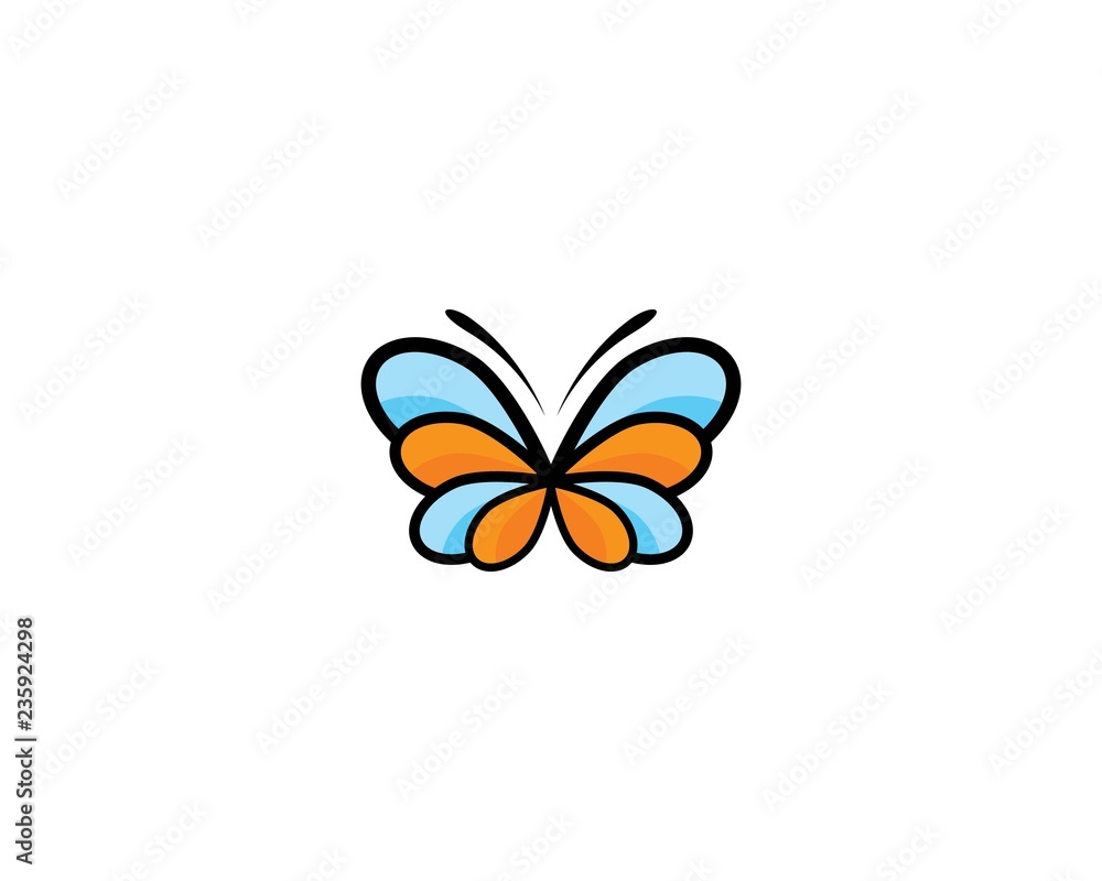 Butterfly logo template vector icon Butterfly logo template vector icon