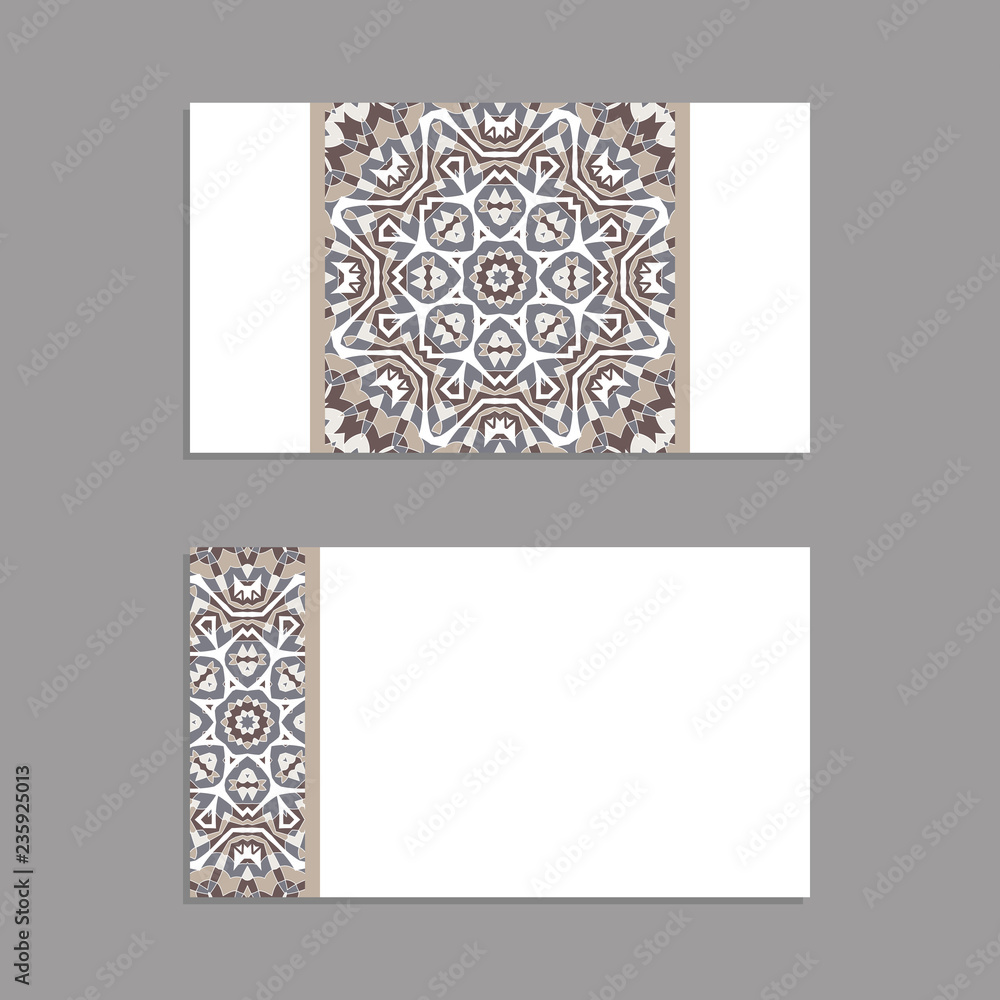 Templates for greeting and business cards, brochures, covers with floral motifs. Oriental pattern. Mandala. Invitation, save the date, RSVP.  Arabic, Islamic, turkish, asian, indian, african motifs.