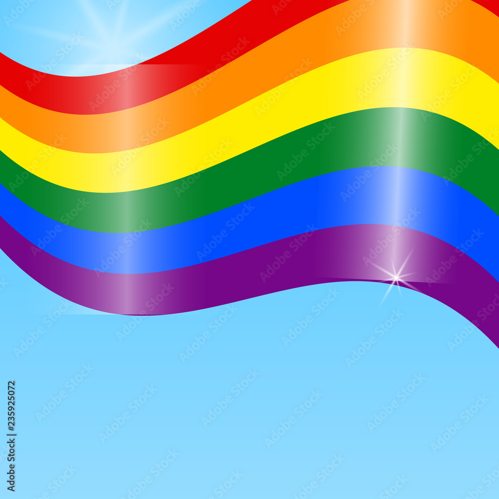 LGBT rainbow Flag. Celebrating gay people rights. Same-sex love. Pride. LGBT rainbow Flag. Celebrating gay people rights. Same-sex love. Pride.