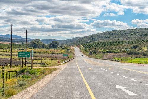 Citrus orchards next to road N7 near Citrusdal photo