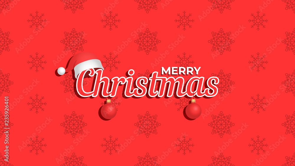 Naklejka premium Merry Christmas background. Template for poster, banner or web. Vector illustration
