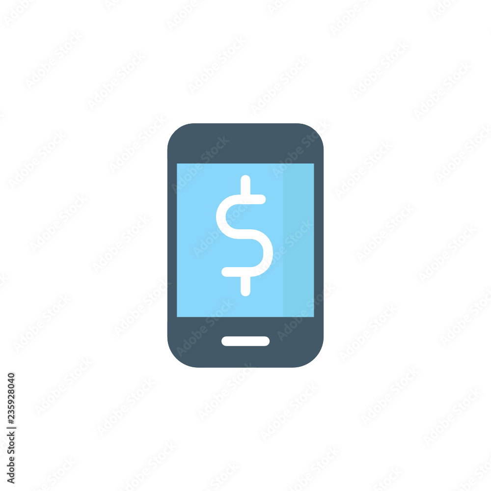 mobile banking icon vector flat style mobile banking icon vector flat style