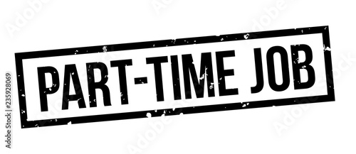 Fotografie part-time job square grunge black stamp badge