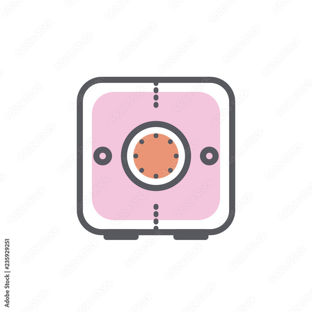 bank safe icon vector with modern style bank safe icon vector with modern style