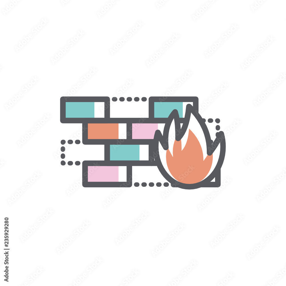 firewall icon vector with modern style