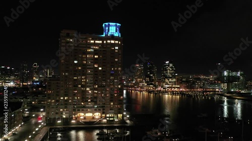 Wallpaper Mural Aerial of Baltimore, Maryland at Night Torontodigital.ca