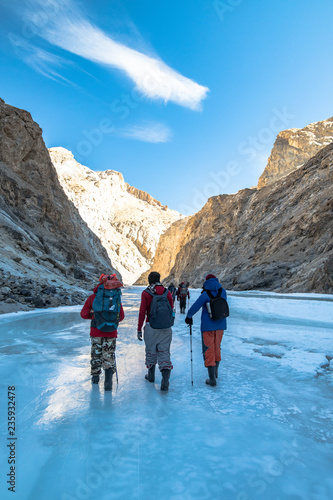The Chadar Trek or the Zanskar Gorge is a winter trail in the Zanskar region of Ladakh, in the Indian state of Jammu and Kashmir.