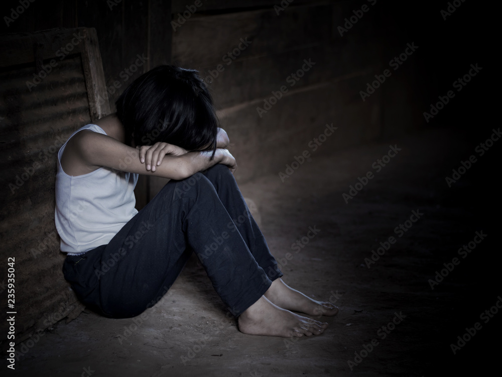 traumatized and emotional child.stop violence and abused children,human trafficking concept traumatized and emotional child.stop violence and abused children,human trafficking concept