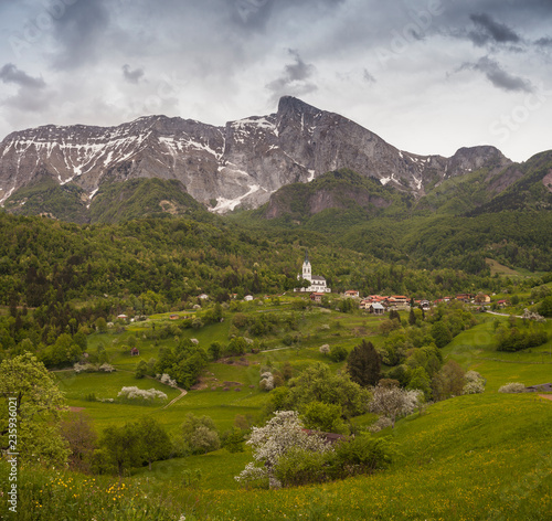 View of Krn mountain in Slovenia