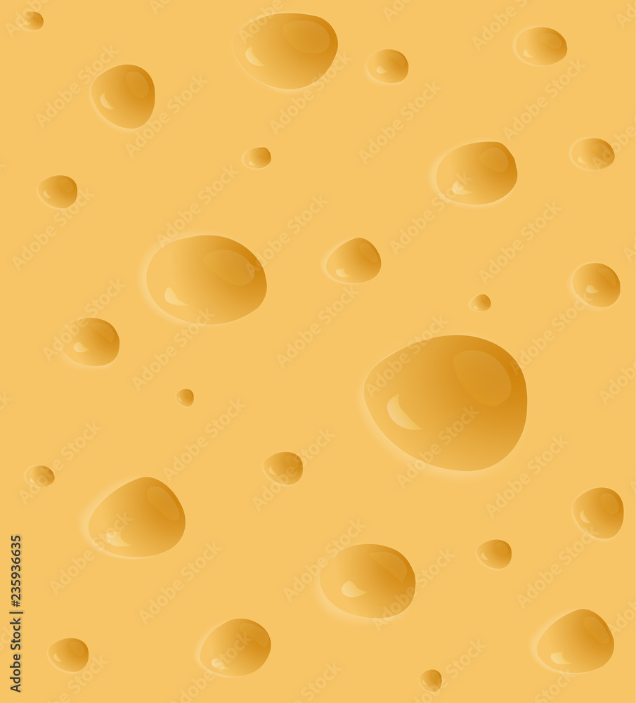 cheesy textural seamless pattern with holes vector illustration