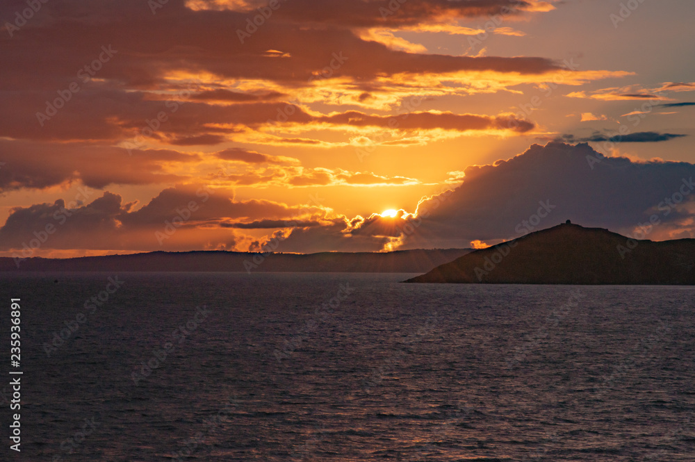 sunset at sea