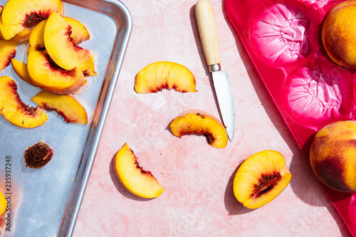 Peach slices