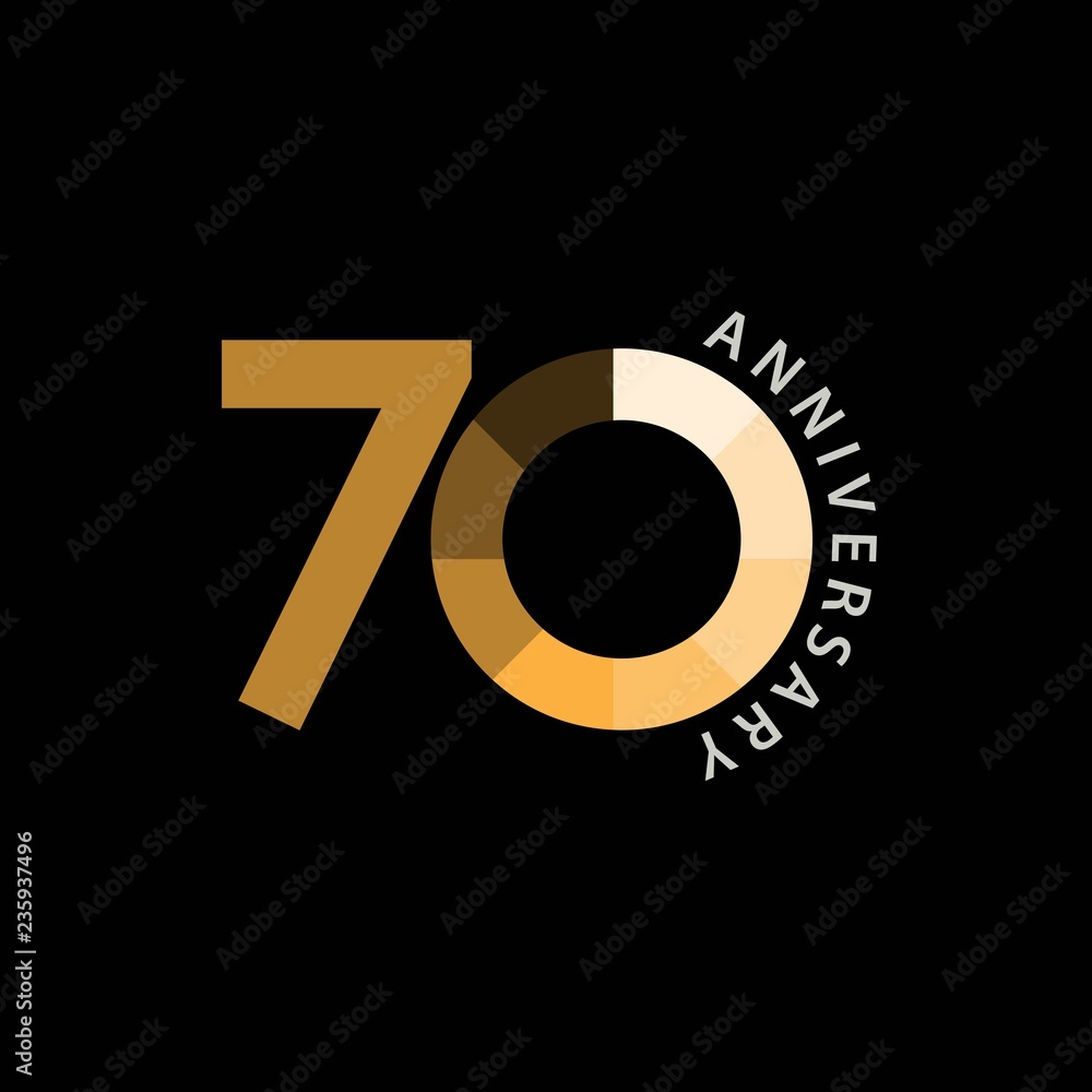70 Year Anniversary Vector Template Design Illustration 70 Year Anniversary Vector Template Design Illustration