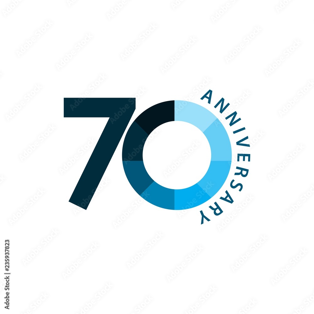 70 Year Anniversary Vector Template Design Illustration 70 Year Anniversary Vector Template Design Illustration
