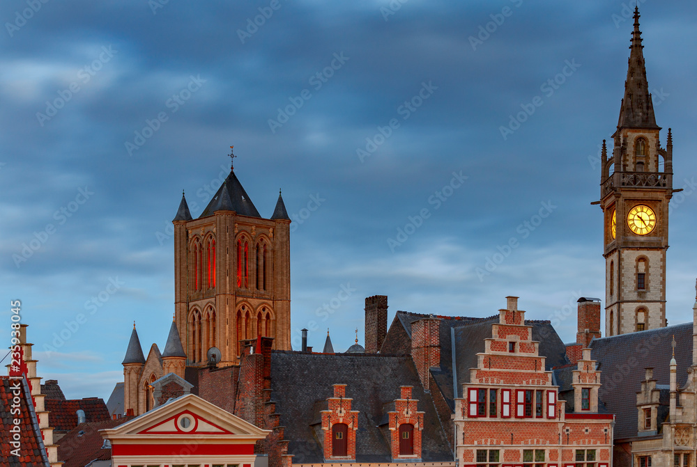 Fototapeta premium Gent. Tower Belfort.