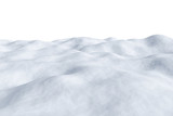 White snowy field isolated