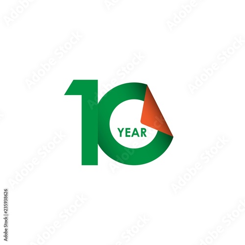 Free Download 10 Year Anniversary Vector Template Design Illustration - GFXLoad