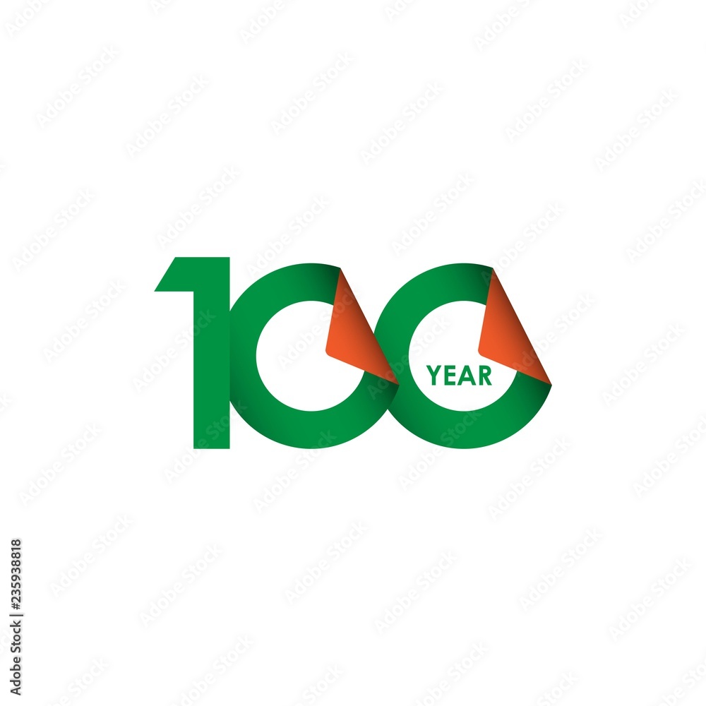 100 Year Anniversary Vector Template Design Illustration