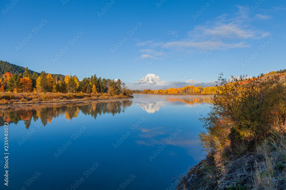 Scenic Autumn Reflection in the Tetons Scenic Autumn Reflection in the Tetons