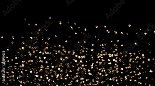 Christmas glitter lights on black background