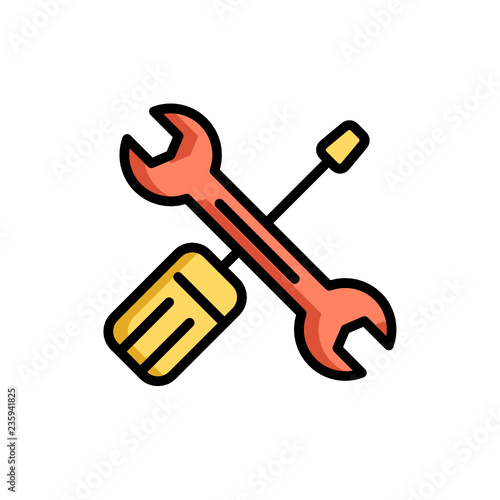 maintenance icon vector design fill outline style