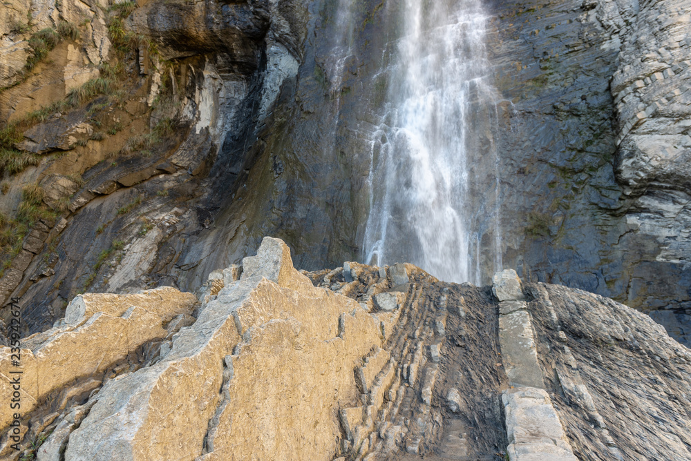 Sorrosal waterfall in Broto, Huesca, Spain Sorrosal waterfall in Broto, Huesca, Spain