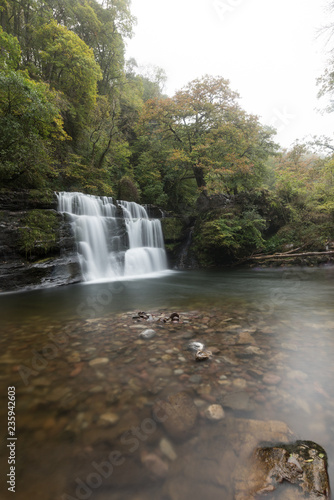 Waterfalls along a walk in the Breacon Beacons  Wales