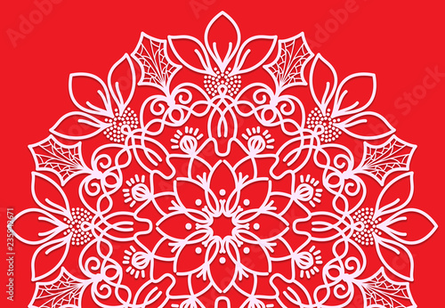 Snowflakes mandala graphic design decorate for christmas background  winter holiday concepts