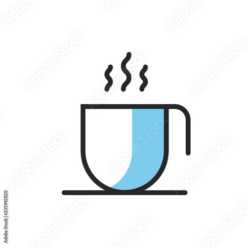 hot coffee icon vector with modern style