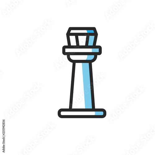 control tower icon vector with modern style