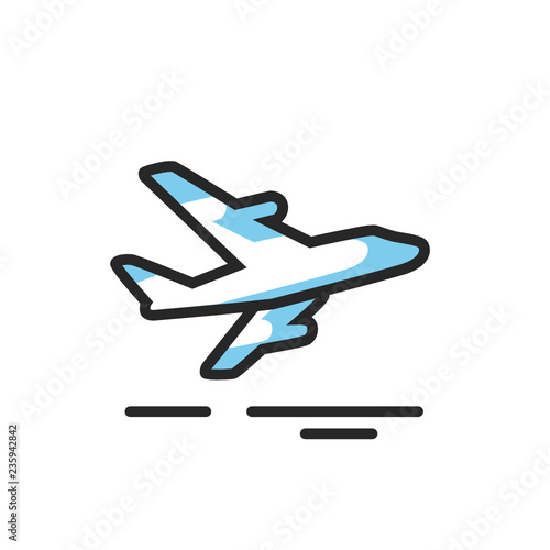 departure icon vector with modern style