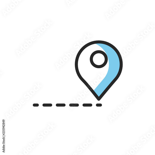 destination icon vector with modern style