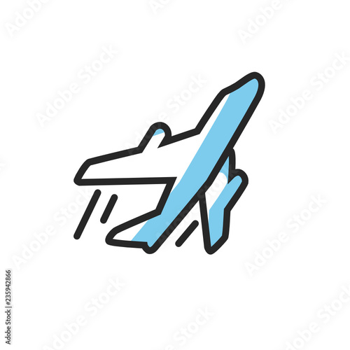 flight icon vector with modern style