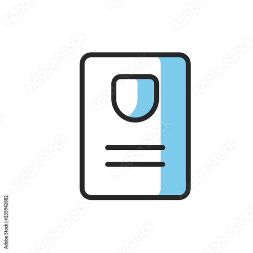 immigration icon vector with modern style