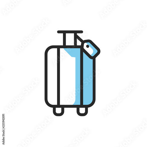 luggage icon vector with modern style