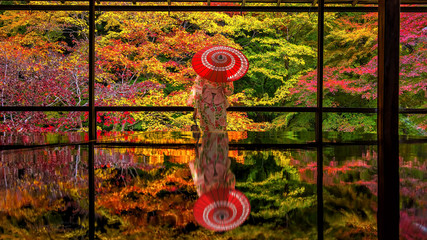 Papier peint photo Kyoto Jardin automnal du temple Rurikoin  © f11photo
