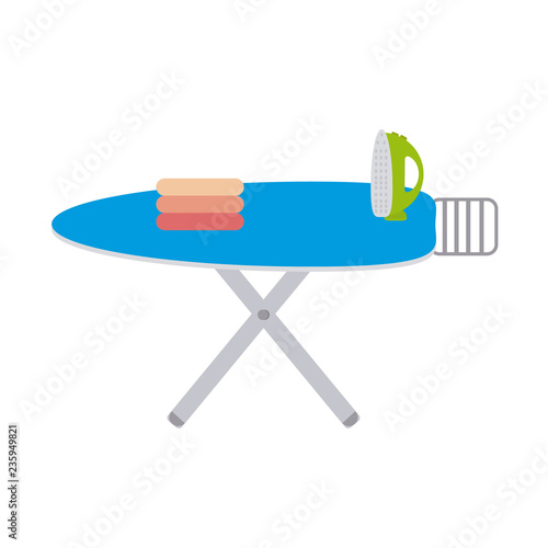 Ironing board in vector illustration