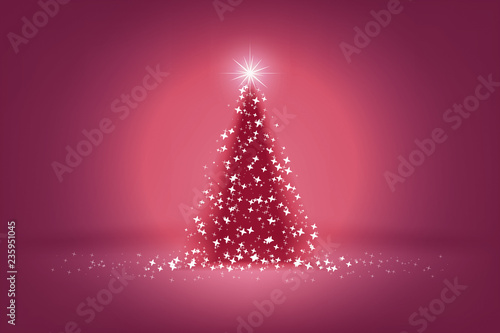 beautiful pink christmas tree of lights