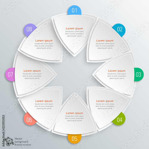 Infographic 8-Step Process #Vector Graphics