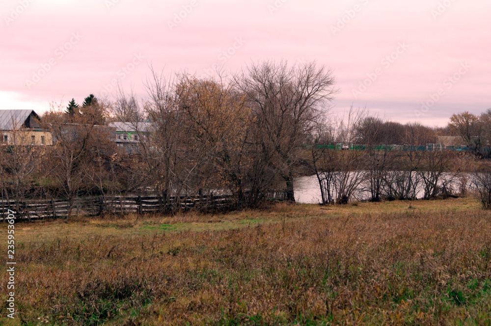 Rural landscape, river