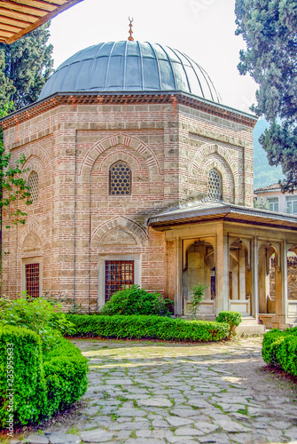 Bursa, Turkey, 01 May 2012: Muradiye complex, Tomb of Sehzade Mahmud